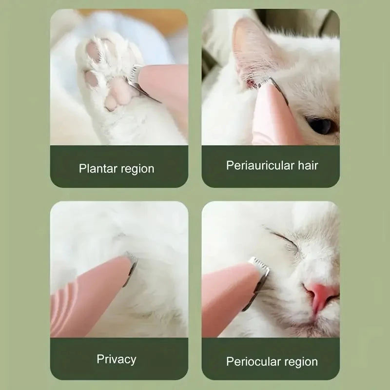 1 non battery pet shaver electric clipper suitable for cats and dogs. It can be used to shave foot hair, buttocks hair, eyes.