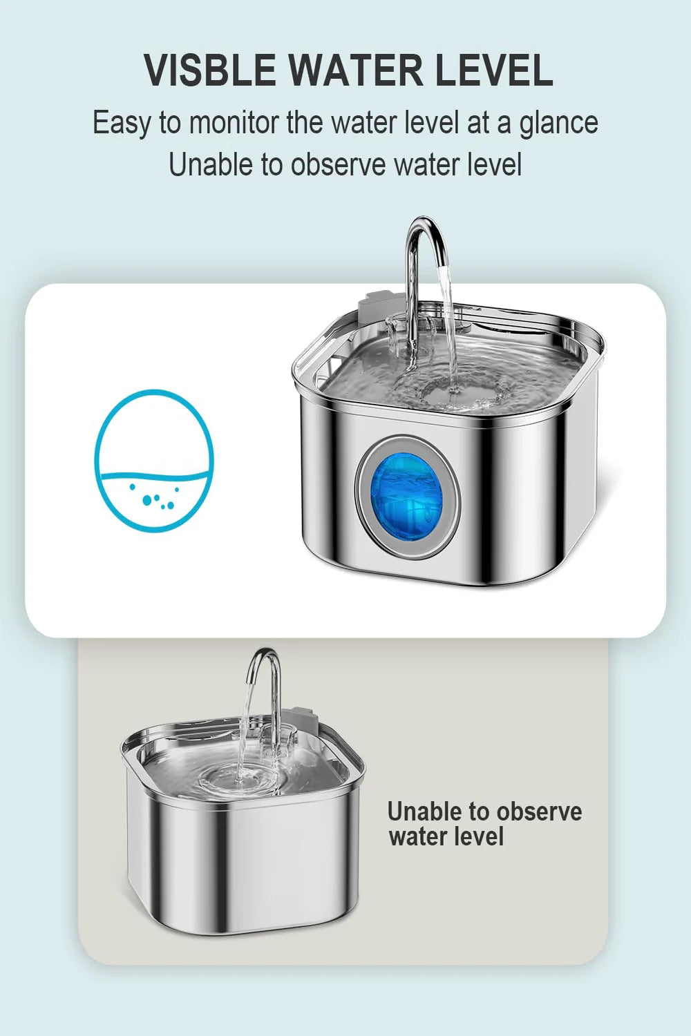 3.2L Stainless Steel Cat Water Fountain Automatic Cat Drinker Drinking Fountain For Cats Dogs Pet Water Dispenser Accessories