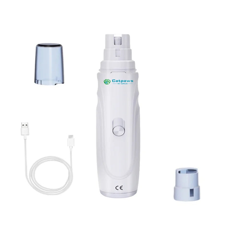 Electric Dog  & Cat Claw Grinder. Rechargeable, Quiet Pet Nail Trimmer & Clipper, 2-Speed for Pets Paws Nail Grooming and Trimming.