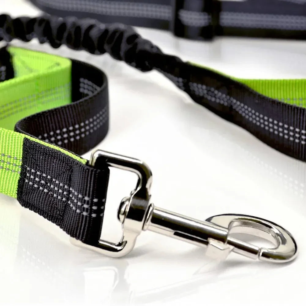 Retractable Dog Leash with Adjustable Waist Rope, Hand Free Running,  Jogging and Cycling
