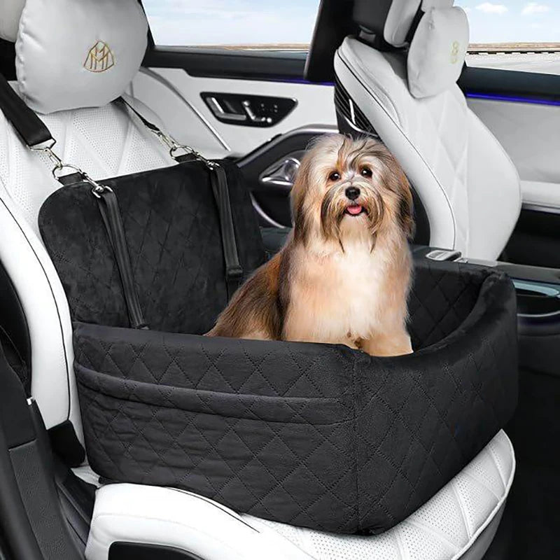Pet Car Seat Kennel Puppy Cat Out Seat Mat Removable Washable Anti-Slip Base Front and Rear Row Dog Out Safety Seat Travel Nest