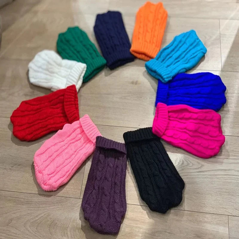 Dog Winter Clothes Knitted Pet Clothes For Small Medium Dogs Chihuahua Puppy Pet Sweater Yorkshire Pure Dog Sweater