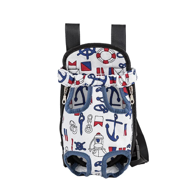 Denim Pet Dog & Cat Backpack for Outdoor Travel for Dogs & Cats with Breathable Shoulder Straps