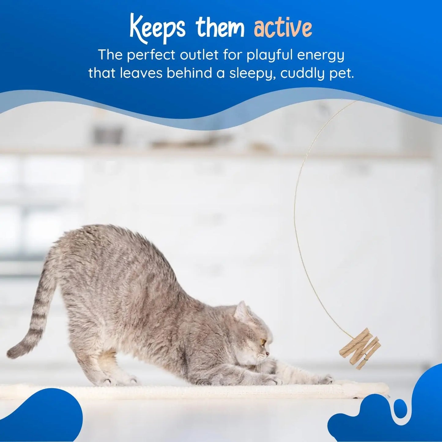 3 Pack Cat Dancer Toys, Paper Roll on Flexible Wire for Interactive Kitten Play & Exercise