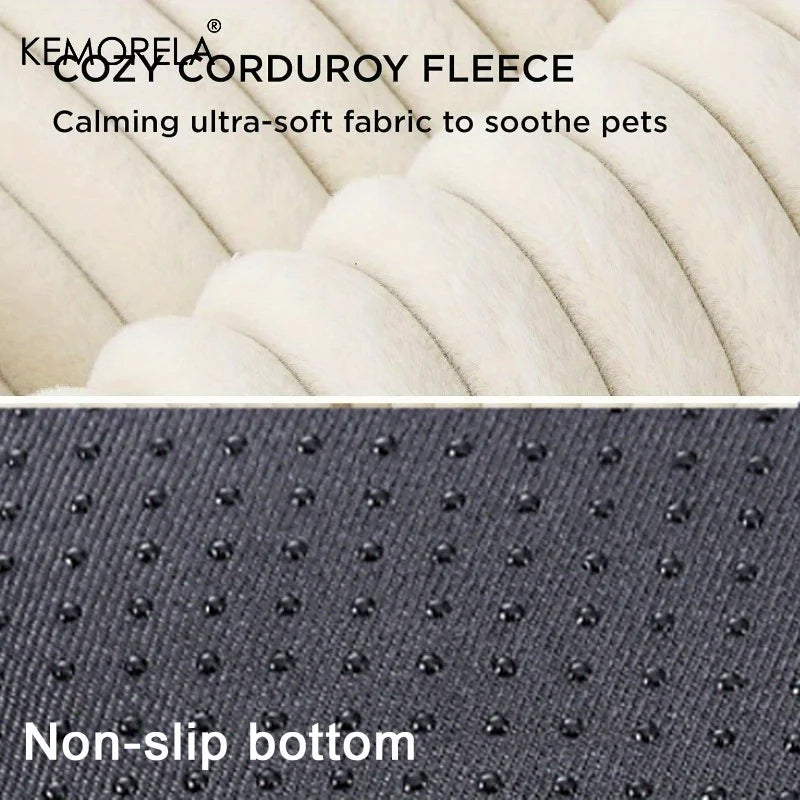 Orthopedic Plush Dog Bed - Mattress with High Resilience Support All Seasons Fluffy Pet Bed for Medium Large Dogs