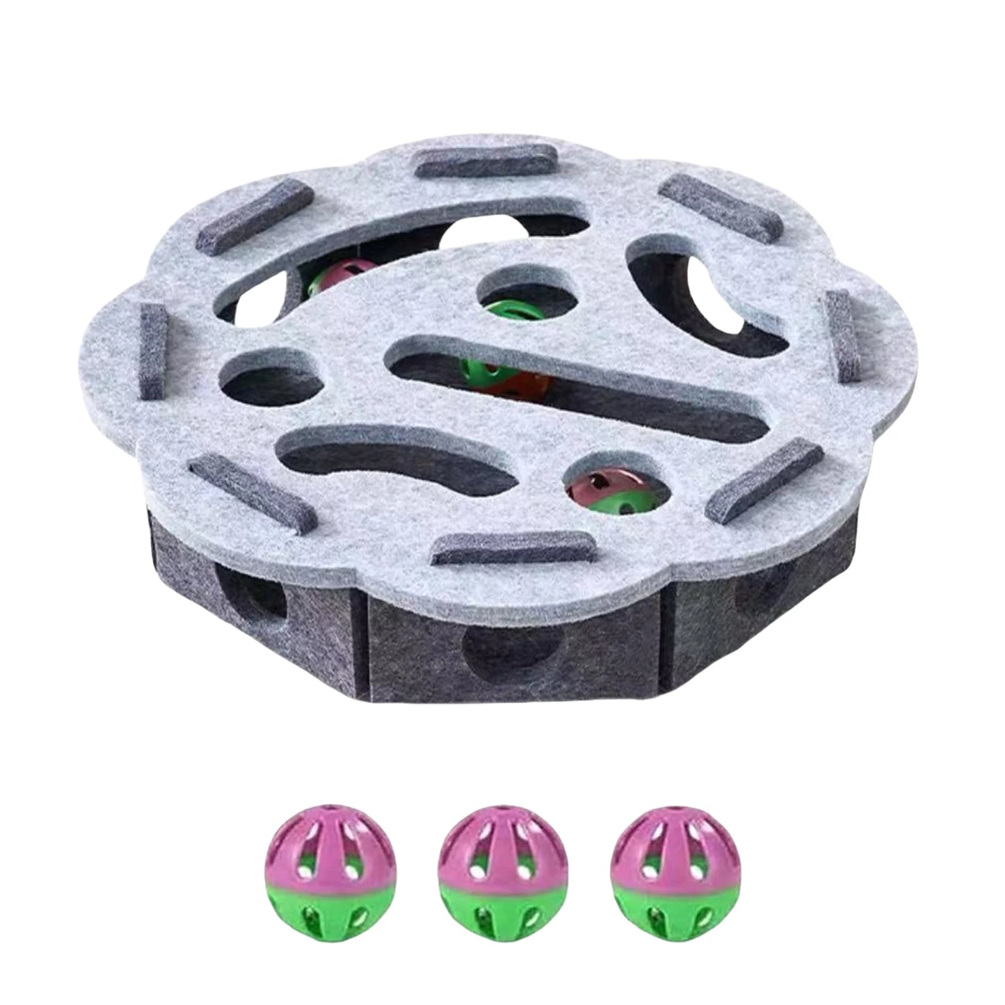Cat Scratch Puzzle Enrichment Box W/3 Ball Interactive Cat Nail File Enrichment Box Cat Puzzle Toy Puzzle Box for Indoor