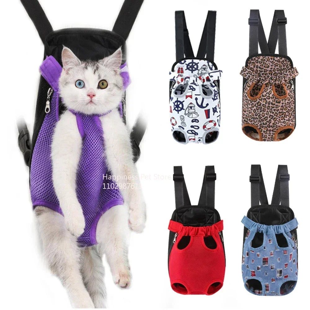 Cat & Dog Carrier Backpack, Mesh Camouflage Outdoor Travel bag, Adjustable Cat Dog Carrier Bag with Double Shoulder Backpack