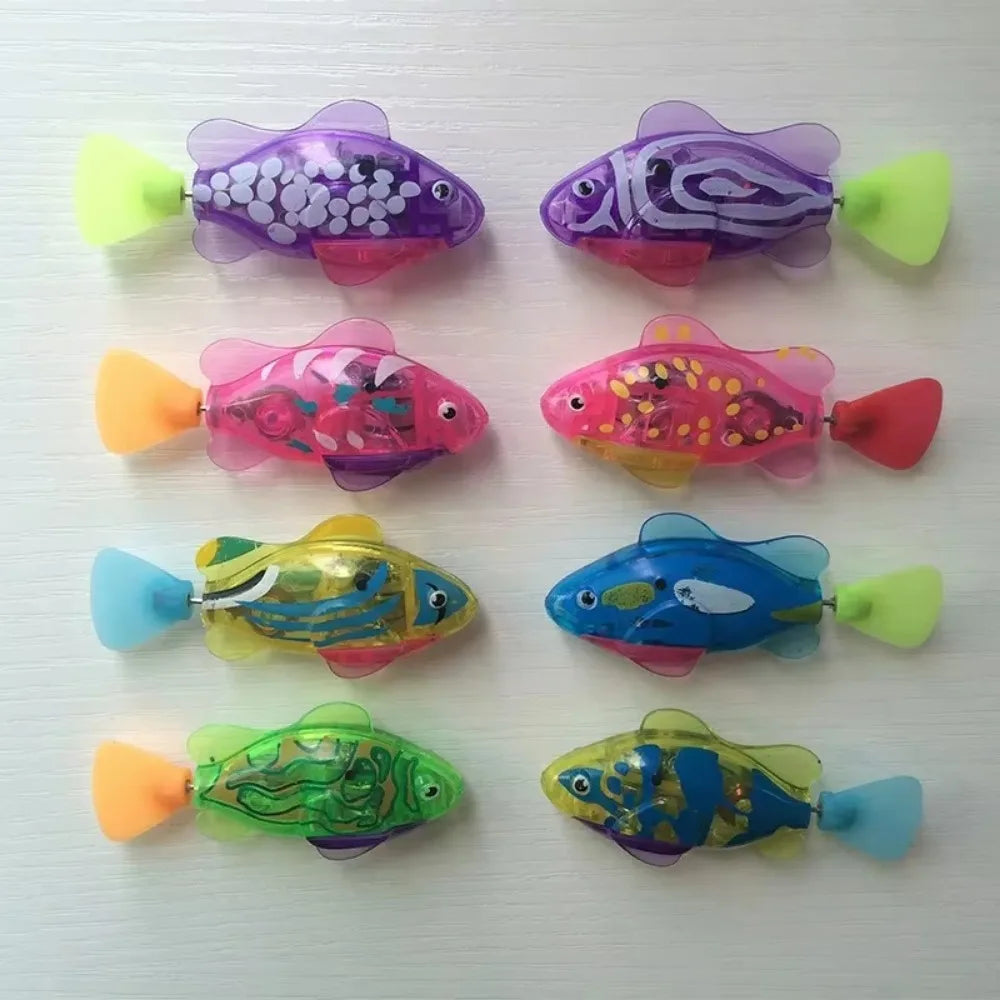 Cat Toy LED Inductive Interactive Swimming Robot Fish Toys Glowing Fishs Stimulate Kitten Hunting Instinct Pet Products