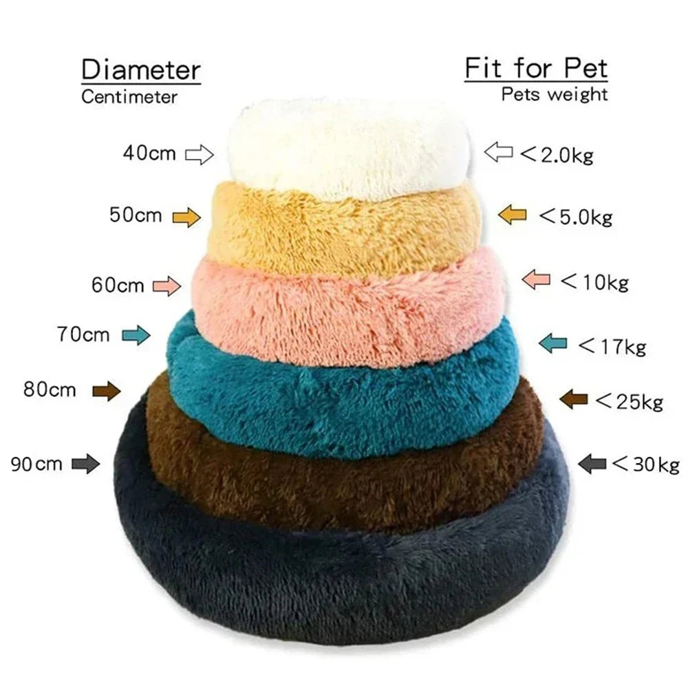 Round Pet Bed for Large Dog , Super Soft Cat Bed