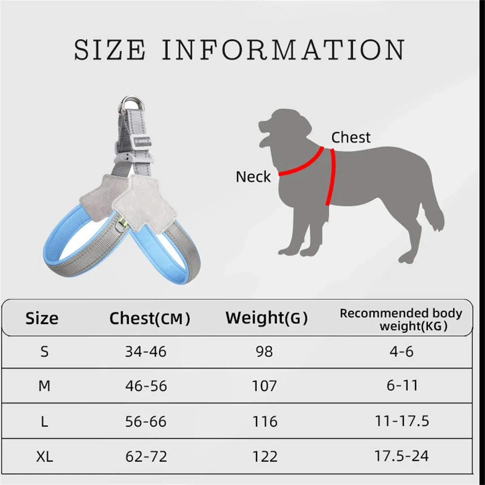 Pet Dog Harness For Small Medium Dogs. Reflective, No Pull Breathable Mesh Saddle.