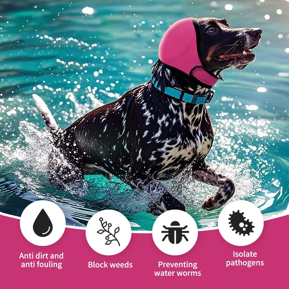 Dog Noise Reduction, Sound Insulation, Ear Muffs, suitable for Swimming as Waterproof Headgear, Dog Emotional Soothing Headgear