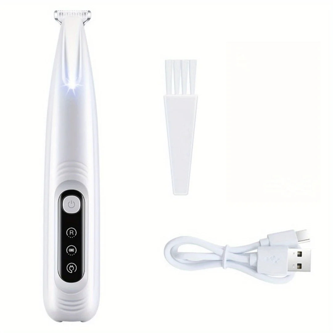 Dog Paw Trimmer with LED Light, Fully Waterproof Pet Hair Trimmer with LED Display