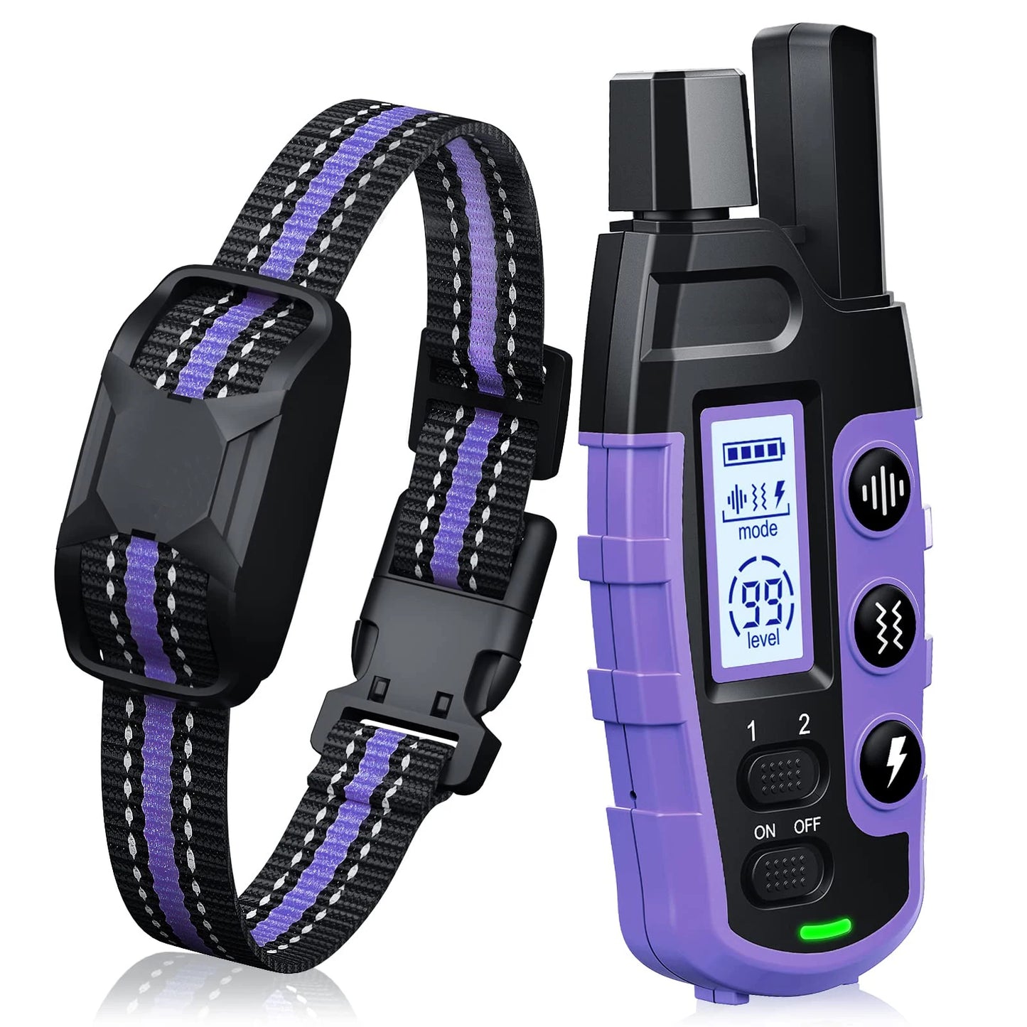 3300Ft Electric Dog Training Collar Remote Control Waterproof Pet BehaviorFor 5-120lbs Puppy With Vibration Shock Beep