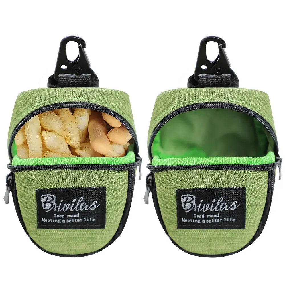Pet Dog treat pouch. Portable Multifunction Dog training bag with Outdoor Travel Dog Poop Bag Dispenser