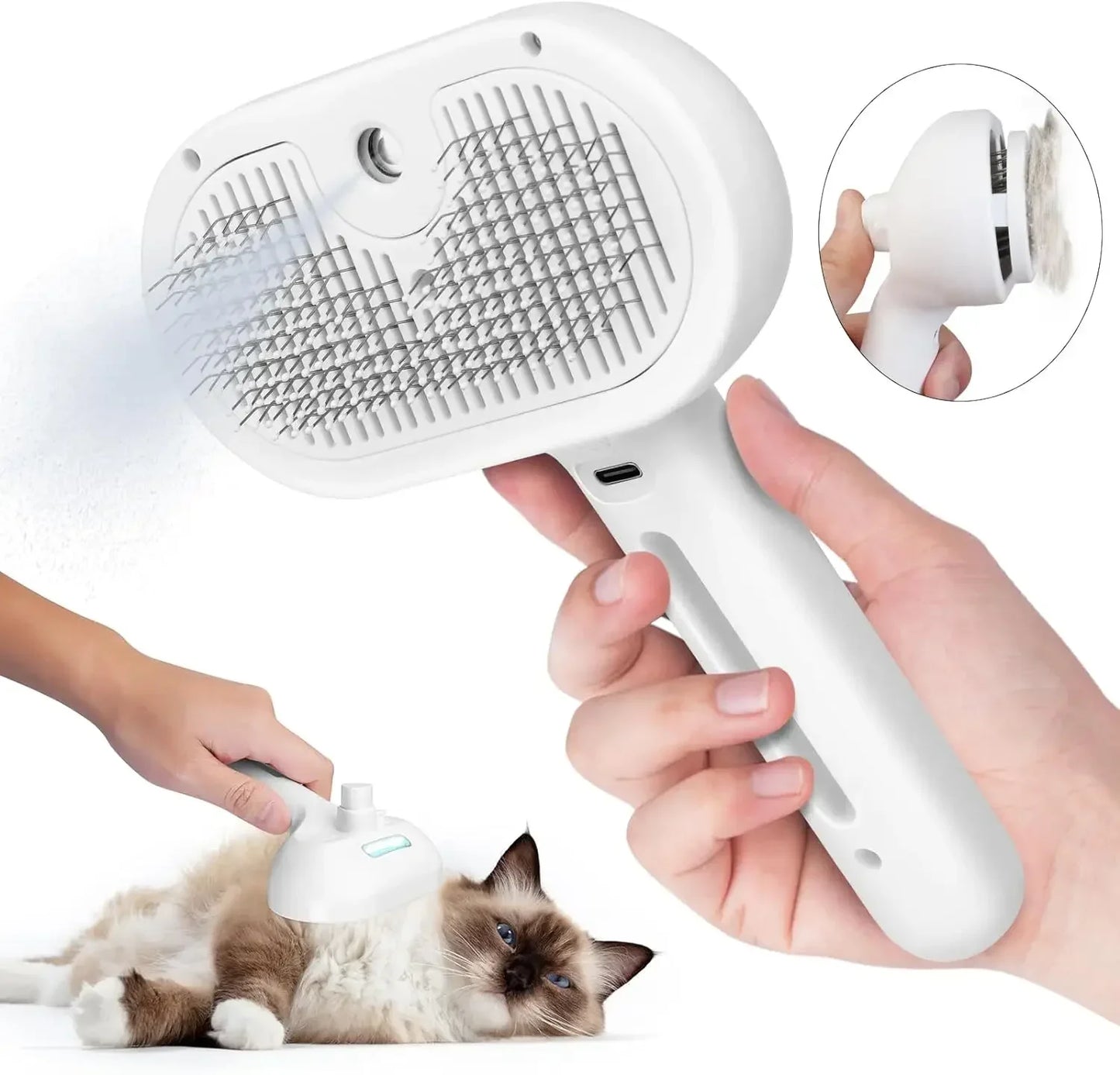 Pet Spray Hair Comb, Hair Remover, Cleaning Brush
Cats and Dogs Grooming Accessories Tools 
Dematting Water Mist Humidifier Comb