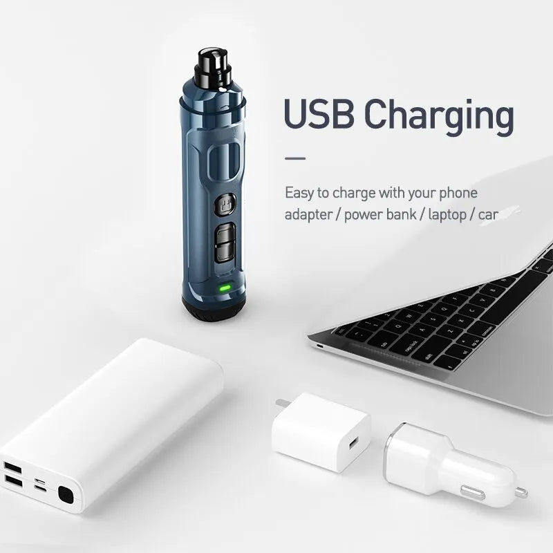 ROJECO N30 Electric Dog & Cat Nail Clipper & Grinder. Rechargeable Professional Pet Clipper