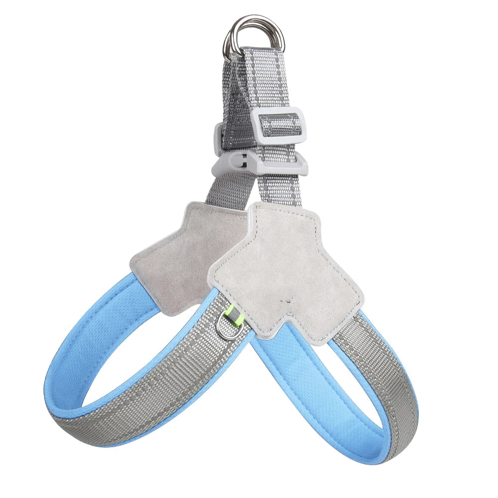 Reflective Pet Dog Harness For Small & Medium Dogs & Cat. No Pull Vest Harnesses with Chest Strap. Fits Pugs, Chihuahuas & small Bulldogs