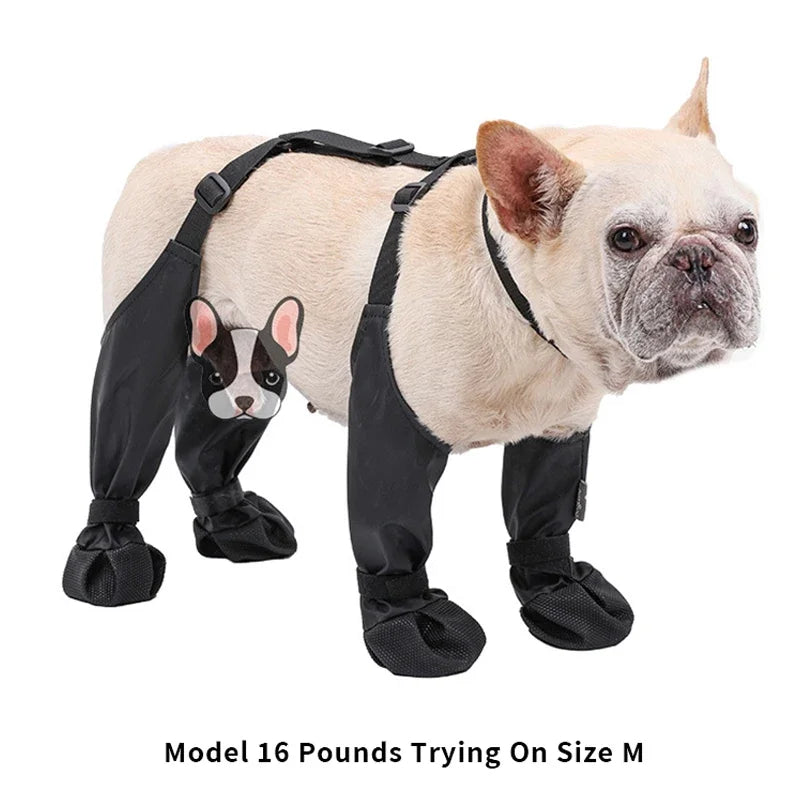 Best Anti-Slip Dog Shoes and Rain Booties, Dirty-proof & Anti-fall, with Suspender & Sock Shoes