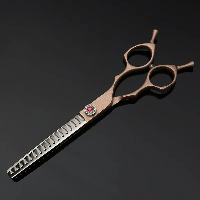 7 inch Dog Curved Chunkers Shears Curved Thinning scissors Stainless Steel Dog Grooming Scissors Special Designed For Pet