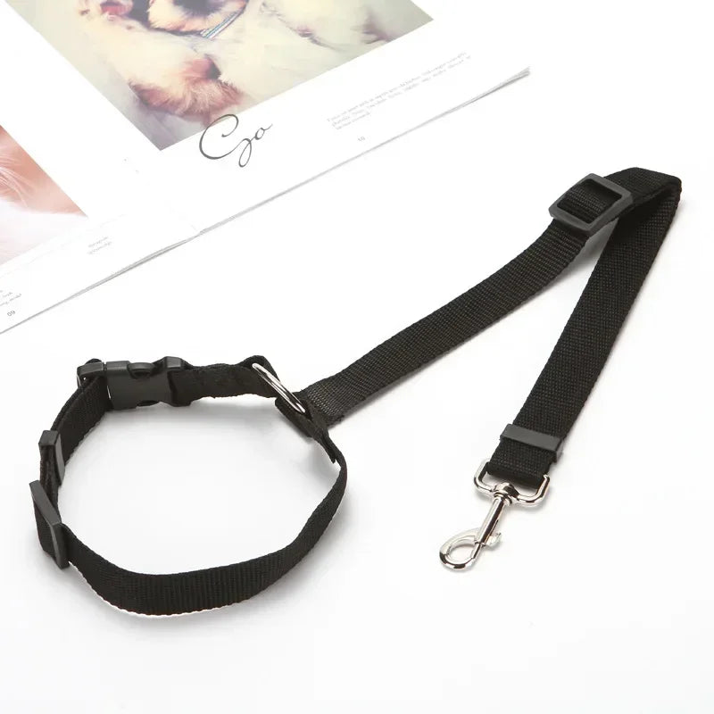 Car Seat Belt for Dogs 2 in 1 Nylon Lead Leash Adjustable Backseat Safety Pet Harness Travel Collar Accessories pet collars