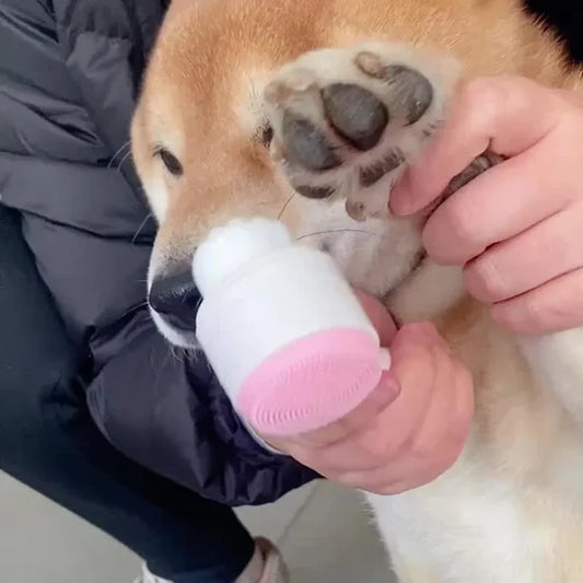 Pet Paw Cleaning Brush, Dog Foot Washer, Silicone Double-Sided Massage Brush