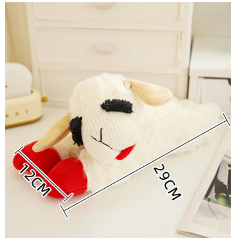 Plush Dog Toys With Squeaky, Lying Sheep Plush Stuffed Interactive Toys For Dog Pet Toy Supplies