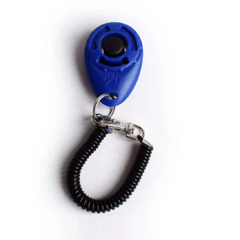 Dog Training Clicker Aid with Adjustable Wrist Strap, Sound Plastic Pet Clicker Trainer and Key Chain.