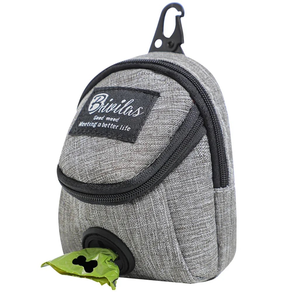 Portable Dog Training Treat Bag, Outdoor Dog Treat Pouch for Puppy Snacks and Rewards with Waist and Poop Dispenser