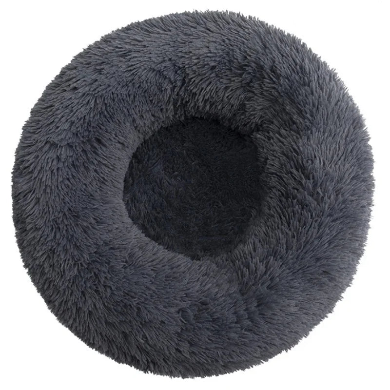 Round Pet Bed for Large Dog Bed, Donut, Long Plush Bed for Medium Dog, Warm Sleeping Sofa