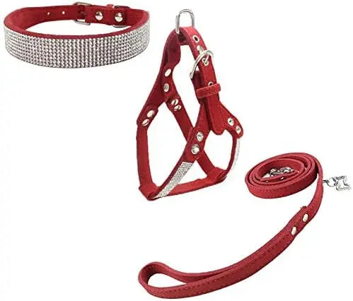 Trendy Newtensina Dog Collar Set – Fashion Harness & Leash for Dogs, Red XS  

SEO optimized: dog collar set, fashion harness, l