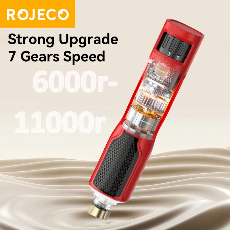 ROJECO Cat and Dog Electric Nail Grinder Rechargeable Paw Grooming Nail Clippers LED Light 7 Speed Adjustable Pet Claw Nail Grinder