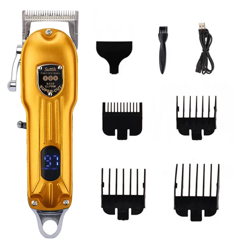 Professional Dog & Cat Hair Clipper. All Metal Rechargeable Pet Trimmer & Shaver with Low Noise level