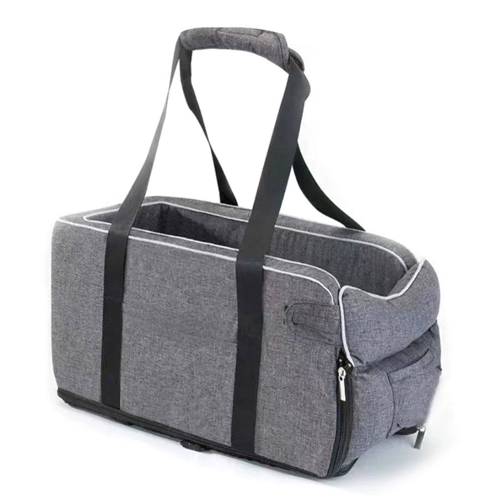 Multipurpose Center Console Dog Car Seat with Shoulder Straps Portable Pet Booster Seats Puppy Dog Bed for Small Dogs