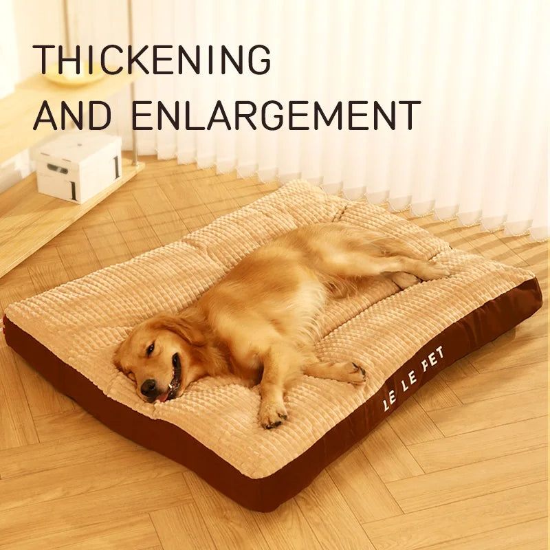 HOOPET Winter Warm Dog Sleeping Bed, Soft Fleece Blanket, Detachable Mat Cushion for Small Medium Large Dogs
