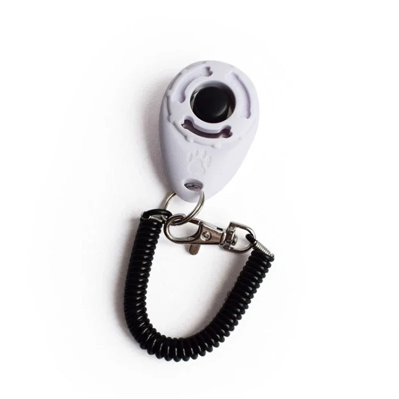 Pet Training Clicker, Trainer with Adjustable Wrist Strap and Key Chain