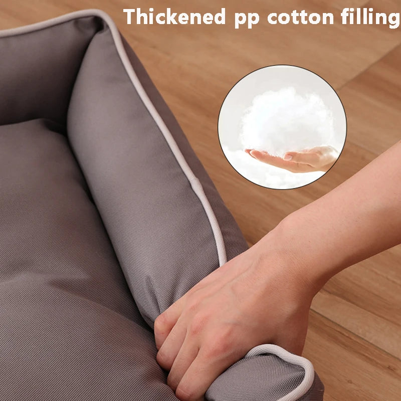 Four Season Square Dog & Cat Bed for Large Dogs, Mattress is Bite-resistant, Soft Thickened and Waterproof