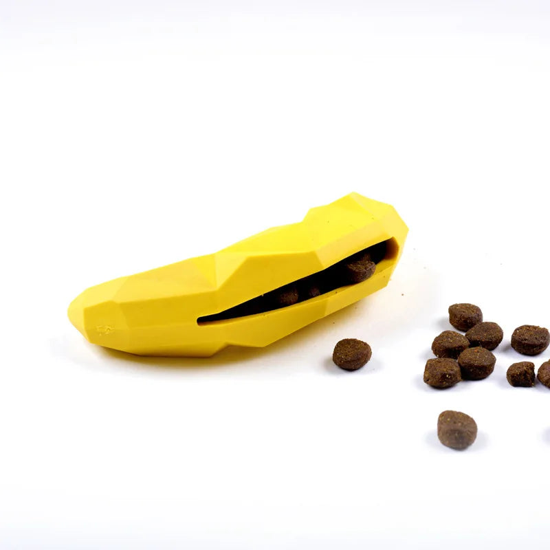 Rubber Dog Ball Chew. Dispenser fore Food, Play Squeaking Pet Dog Bite Toy, Puppy Tooth Cleaning Toy.