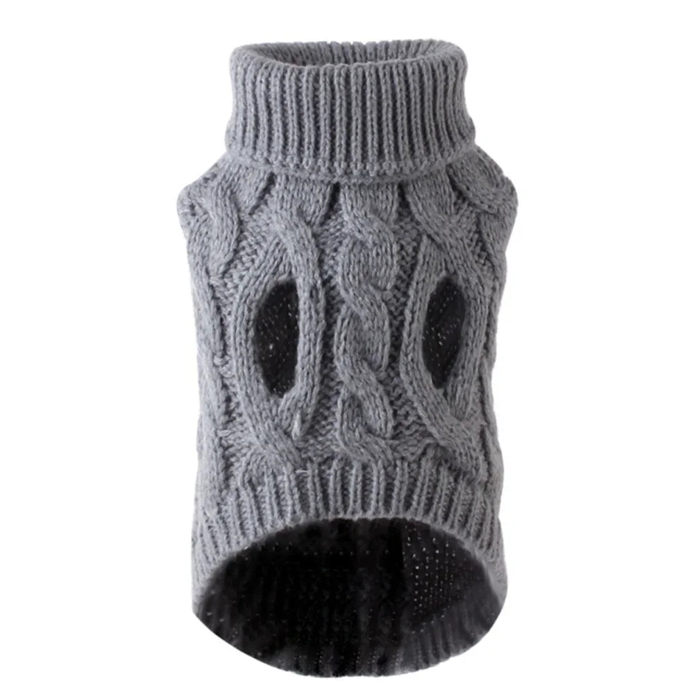 Warm Pet Sweater Winter Dog Clothes for Small Medium Dogs Knitted Puppy Cat Coat Chihuahua French Bulldogs Yorkie Customes