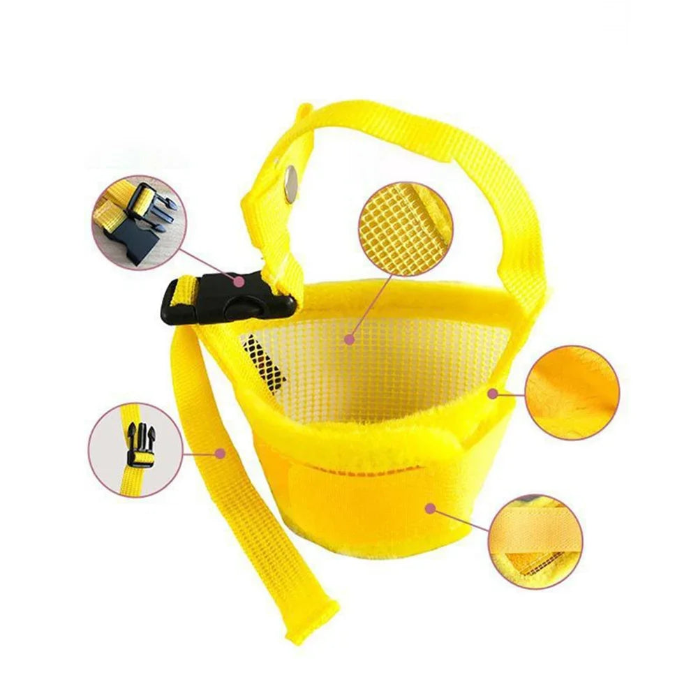 Adjustable Mesh Pet Muzzle Anti Barking Anti-bite Breathable Mouth Cover Drinkable Duckbill Cover For Small Medium Dog Pet Suppl