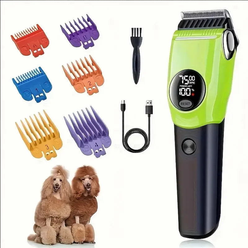 Pet Clipper Professional Dog & Cat Hair Trimmer, Grooming & Shaver, 7500/min LED suitable for large, medium, and small pets