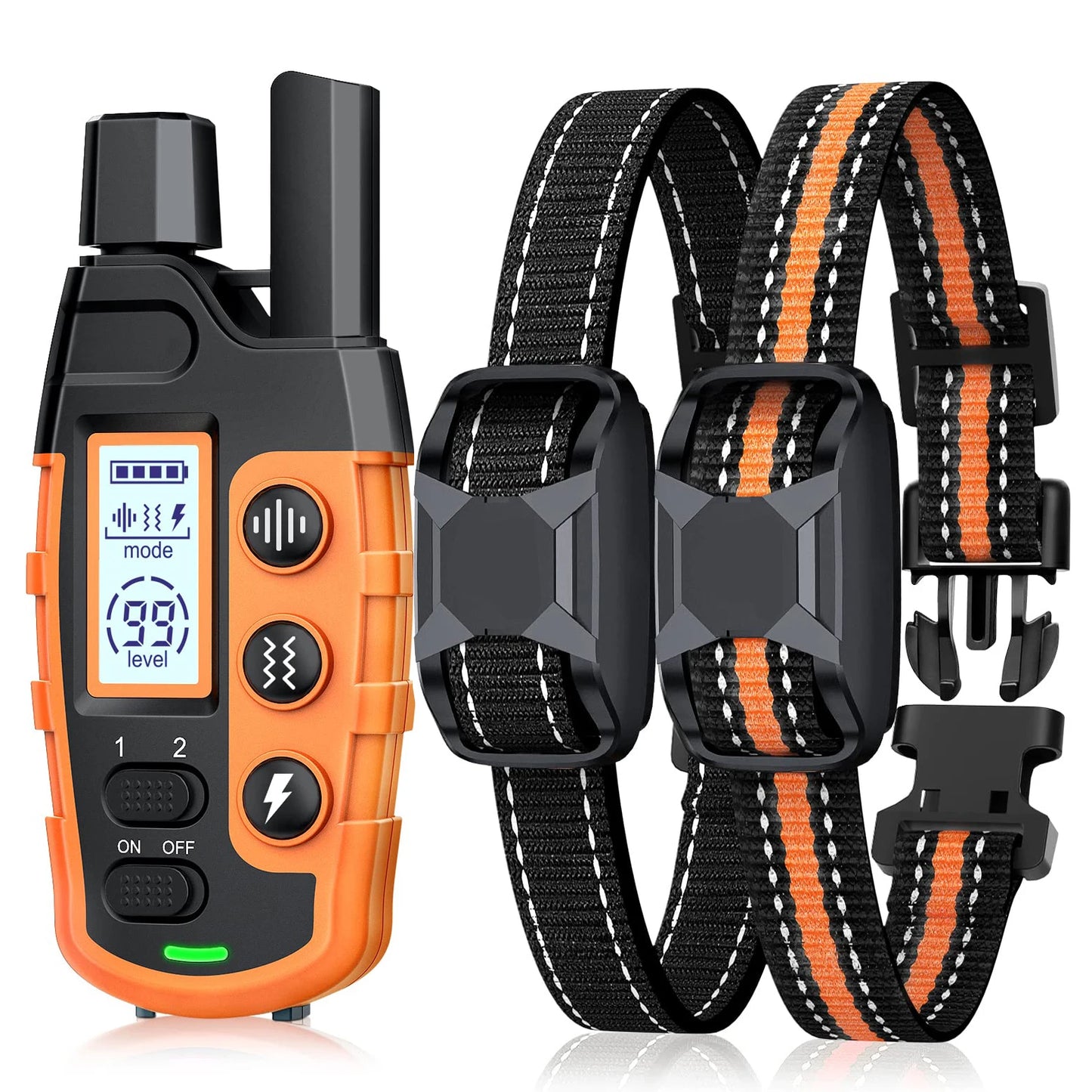 3300Ft Electric Dog Training Collar Remote Control Waterproof Pet BehaviorFor 5-120lbs Puppy With Vibration Shock Beep