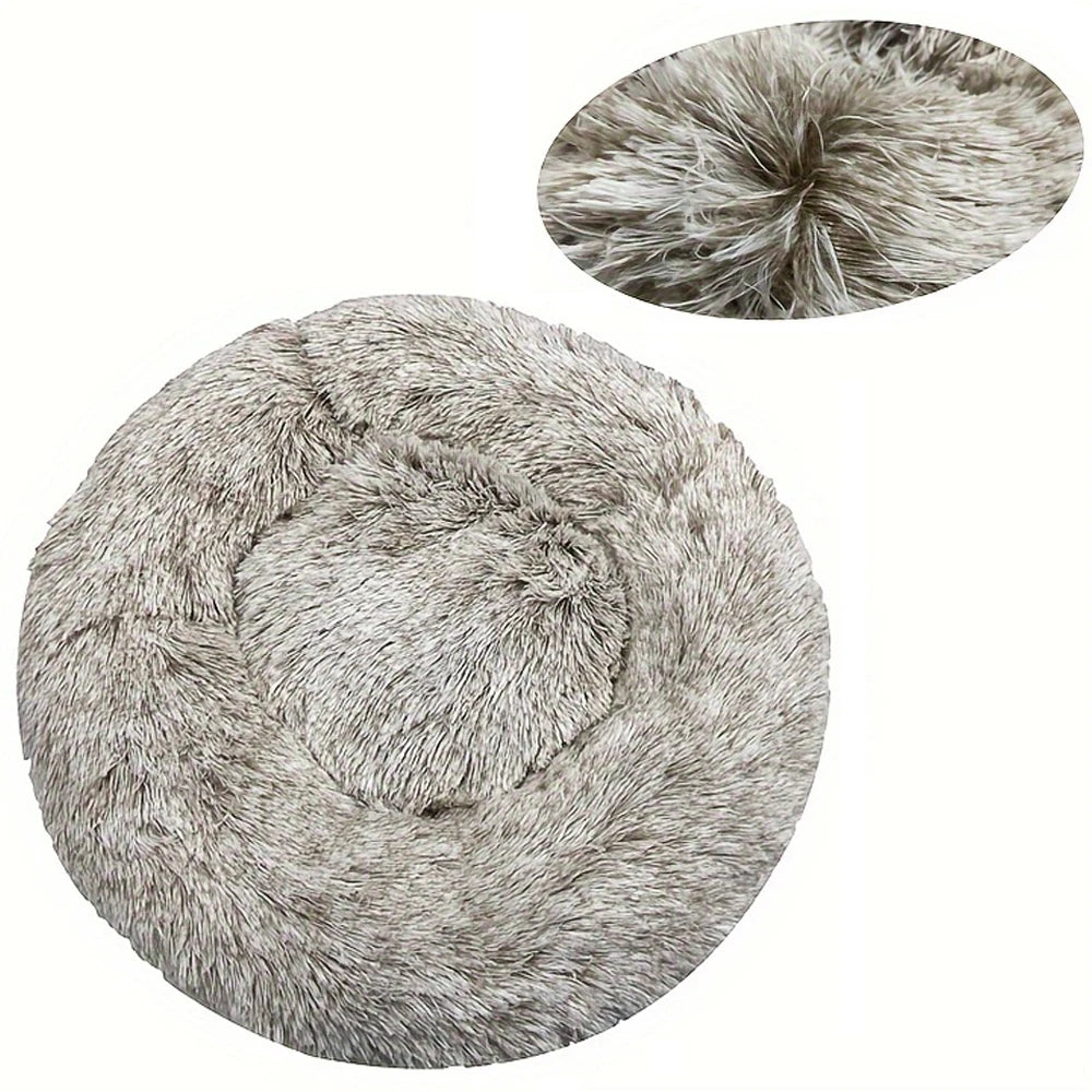Round Dog & Cat Bed, Plush Basket for Dogs & Cats, Washable Pet Bed for Small Medium Large Dogs or Sofa for Cats