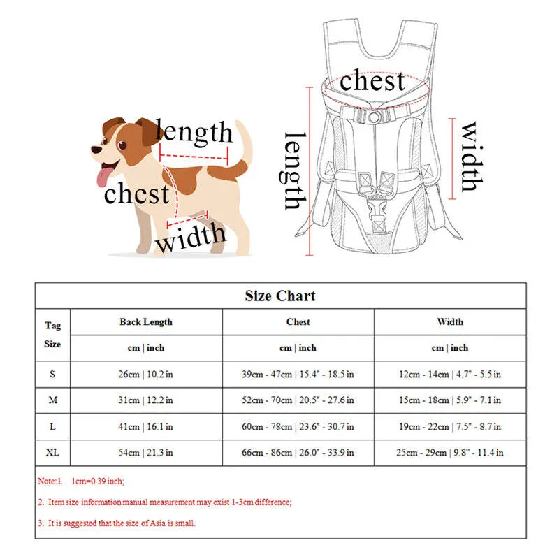 Pet Front Carrier Backpacks Adjustable Hands Free Dog Backpack For Small Medium Dogs Breathable Cats Outdoor Travel Carrier Bags