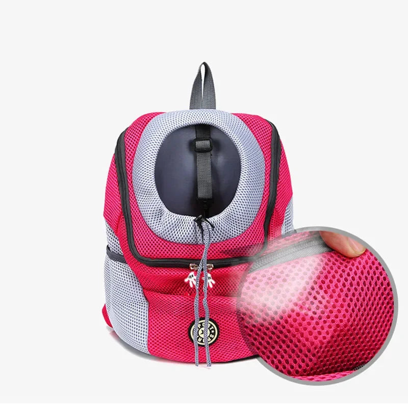 Pet Dog Carrier Bag Out Double Shoulder Portable Travel Backpack Outdoor Pet Dog Front Bag Mesh Backpack Head Pet Supplies