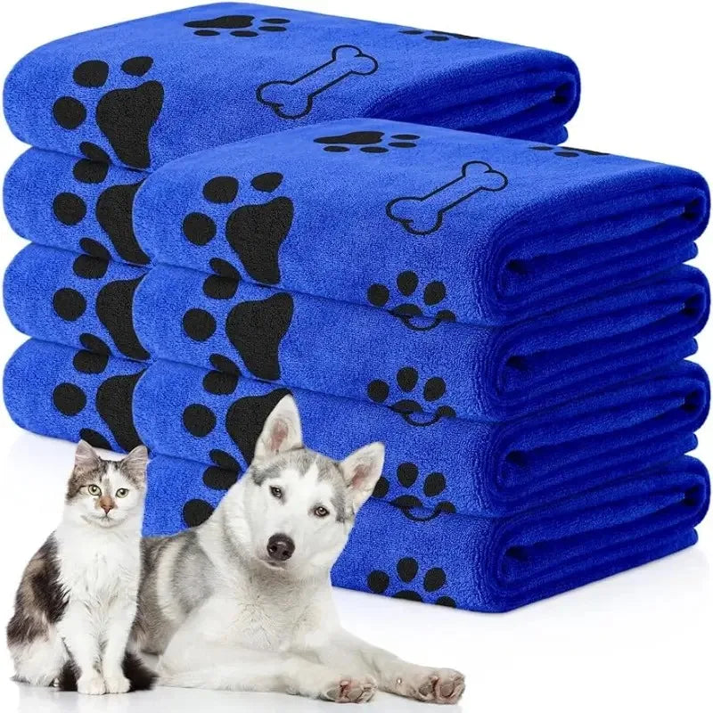 1pc Quick-Drying Microfiber Dog & Cat Towel,  Absorbent Pet Bath Product, Fiber Quick-drying Bath Towel,  Car Wiping Cloth