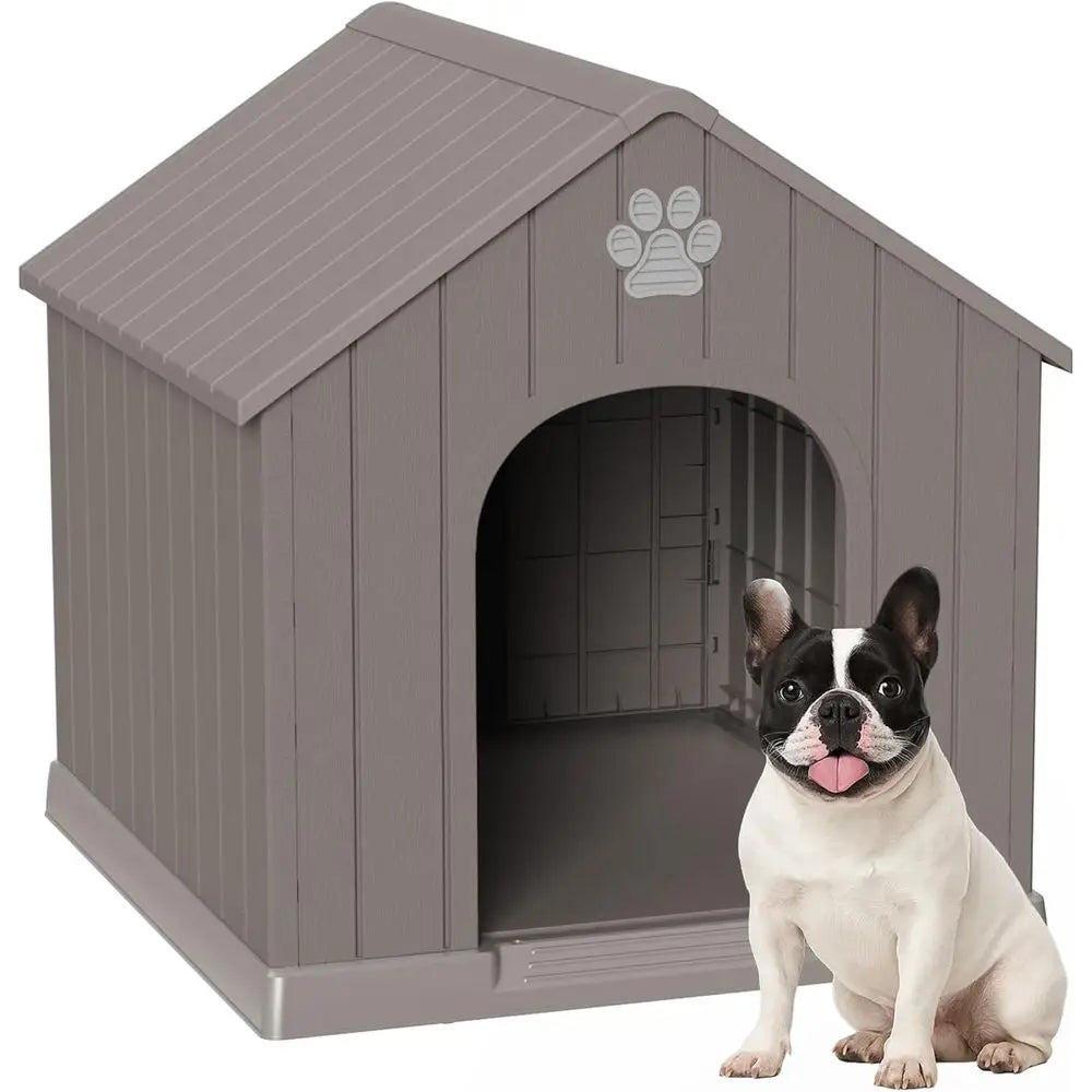 Compact Resin Dog House: Weatherproof Indoor/Outdoor Kennel for Small Dogs, Ideal for Home, Garden & Balcony