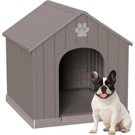 Compact Resin Dog House: Weatherproof Indoor/Outdoor Kennel for Small Dogs, Ideal for Home, Garden & Balcony
