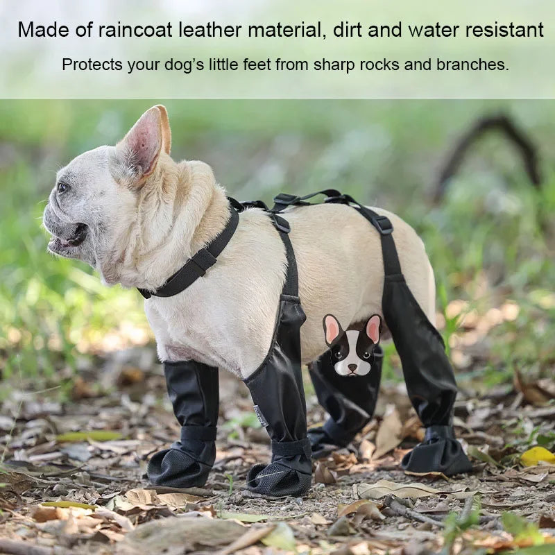 Best Anti-Slip Dog Shoes and Rain Booties, Dirty-proof & Anti-fall, with Suspender & Sock Shoes
