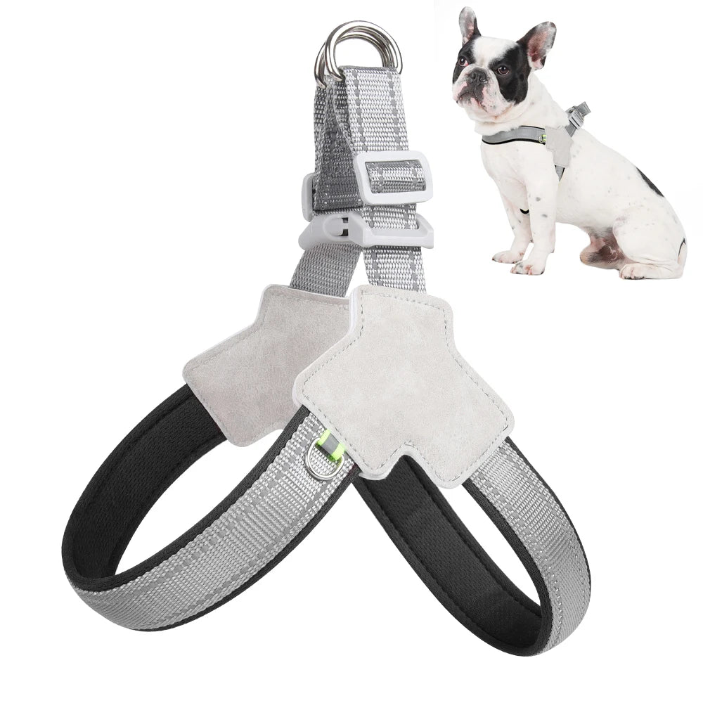 Pet Dog Harness For Small Medium Dogs. Reflective, No Pull Breathable Mesh Saddle.