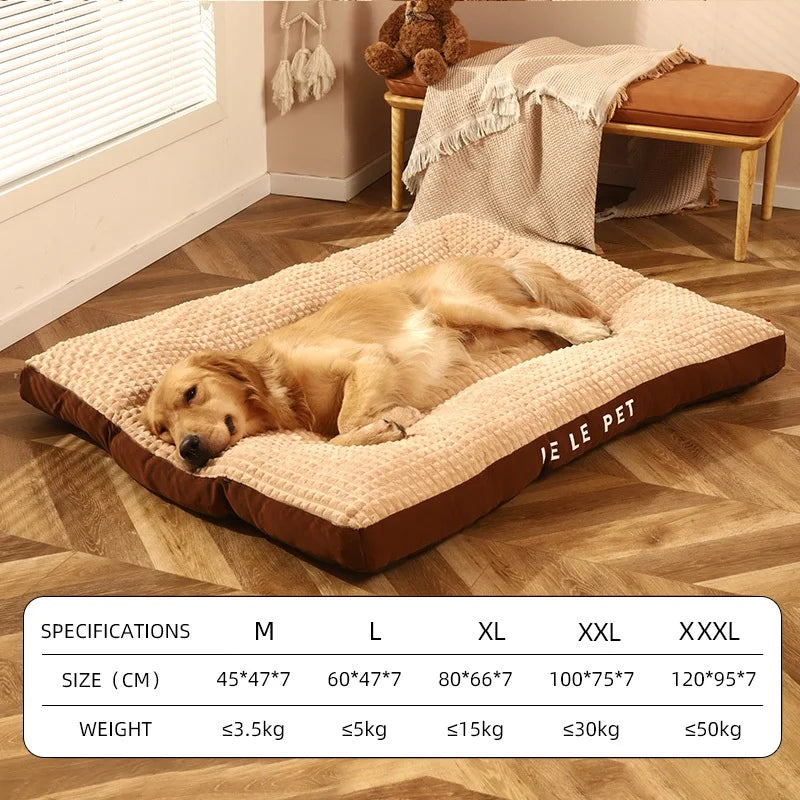 HOOPET Winter Warm Dog Sleeping Bed, Soft Fleece Blanket, Detachable Mat Cushion for Small Medium Large Dogs